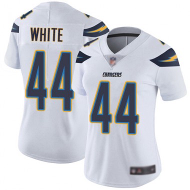 Los Angeles Chargers NFL Football Kyzir White White Jersey Women Limited #44 Road Vapor Untouchable